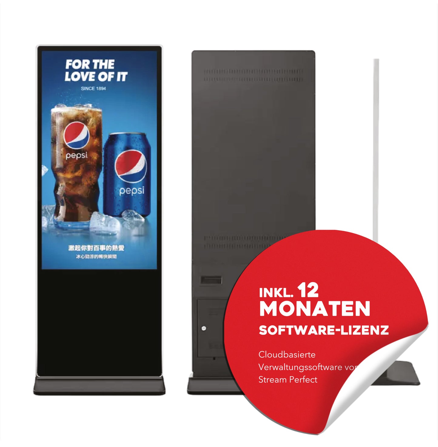 Vertikale Werbedisplay 55”